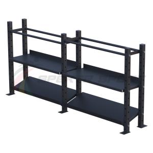 Купить Модульный стеллаж для гантелей, гирь и медболов 2580х430х1200 (2 секции) в Лангепасе 