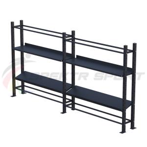 Купить Модульный стеллаж для гантелей, гирь и медболов 3780х430х1950 (2 секции) в Лангепасе 