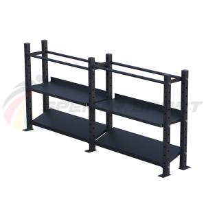 Купить Модульный стеллаж для гантелей, гирь и медболов 3780х430х1200 (2 секции) в Лангепасе 