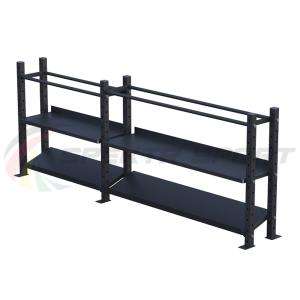 Купить Модульный стеллаж для гантелей, гирь и медболов 3180х430х1200 (2 секции) в Лангепасе 